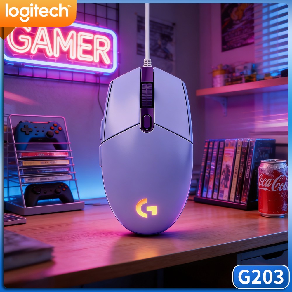 Logitech Mouse G203 - 로지텍 G203 유선 게이밍 마우스 스내피