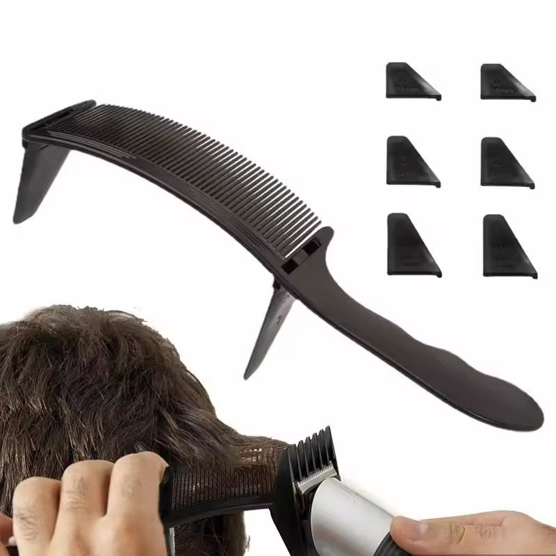 Binding Machine Comb - 바버 플랫탑 헤어컷 빗 곡선형 헤어