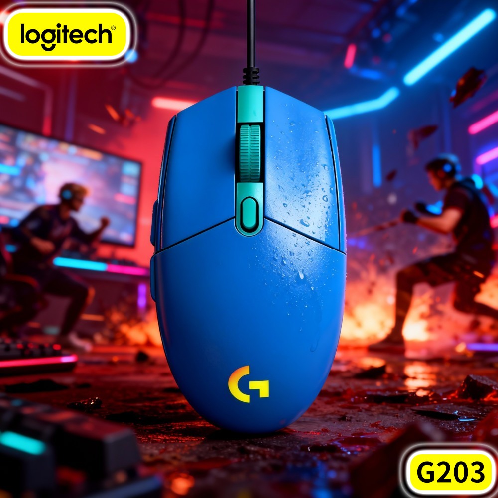 Logitech Mouse G203 - 로지텍 G203 유선 게이밍 마우스, 안정적인