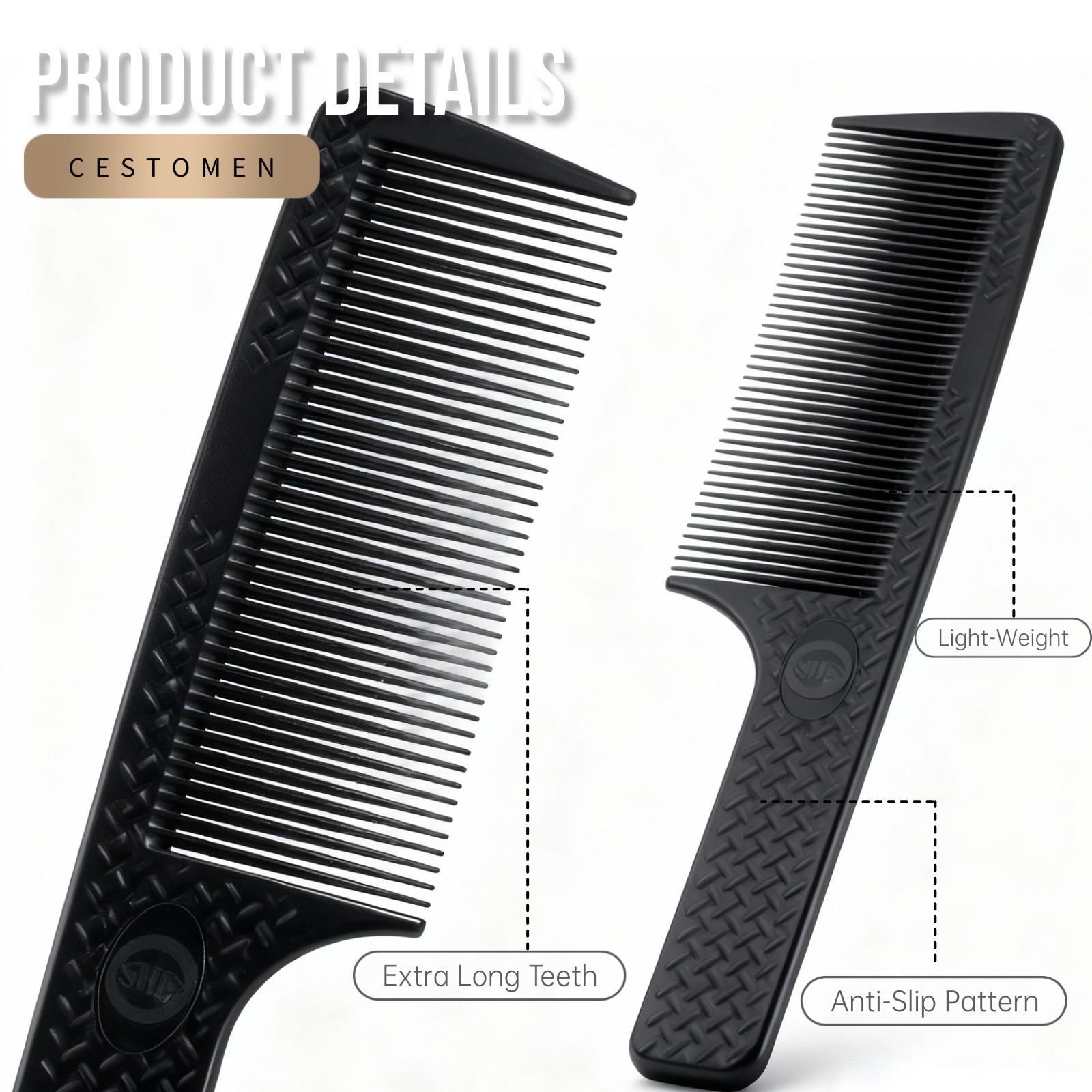 2개 세트 전문가용 테이퍼형 이발 빗 세트, 내열성 헤 - Binding Machine Comb 리뷰 및 가격